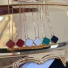 Pendants necklace four leaf clover designer necklaces colorful jewerly plated gold for women trendy have chains love necklaces thin gemstoness zb002 e4