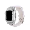 Designer Luxury Full Sky Studded Case Diamond Insert AP Frame Cases Mod Kit Straps Silikon Skydd Bandband Rem omslag för Apple Watch Series 4 5 6 7 8 9 4445mm Cate