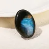 Collana Orecchini Set JD Pietra Labradorite Naturale Corda Nera Maglia Pietra di Luna Ciondolo Pendolo Donna Uomo Ciondoli Irizzati Blu Irregolare Regalo