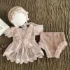 Sets Newborn Photography Clothing Lace Jumpsuits+Hat Baby Girl Photo Props Accessories Studio Infant Shoot Outfits Princess Clothes