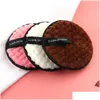 Sponges, Applicators & Cotton Eye Makeup Pads Reusable Flutter Wash Cleansing Cotton Face Sponge Puff Soft Drop Delivery Health Beauty Dhz8V