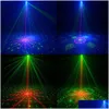 Laser Iluminação Dj Disco Stage Party Luzes Som Ativado Led Projetor Função de Tempo com Controle Remoto para Gota de Natal Entregar Dhxre