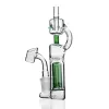 mini bong recycler dab rig the hookahs أنابيب الماء الزجاجية الزجاجية السميكة بونغس