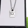 Uomo Designer di gioielli di lusso Designer da donna Collana con motivo a teschio Catene Pendenti Uomo Fantasma Collane Accessori per feste Argento P3536046