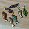 5pcs 4cm 핸드 케이프 드라이프와 같은 흔들리는 흔들림 코이 물고기 매력 diy 보석 제작 매력 Cloisonne 에나멜 럭키 잉글랜드 펜던트 귀걸이 브레이슬릿 222k