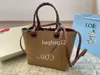 Designer loeweite Borsa tote Anagram Borsa a tracolla staccabile Borsa a tracolla singola Borsa a tracolla singola intrecciata a mano con borsa shopping in pelle di mucca Borsa caramello