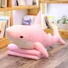 Cushions 60140cm Giant Russia Shark From Ike A Stuffed Pink Shark Pillow Plush Toys Big Sofa Cushion for Girl Kids Christmas Gift