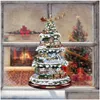 Weihnachtsdekorationen Baum Rotierende Skulptur Zug Paste Fensteraufkleber Winter Home Dekoration Drop Lieferung Garten Festliche Party Sup DHSGP