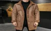 Men039s Trench Coats Men Long Reversible Jackets High Quality Leather And Fur Jacket Fashion Male Winter Warm Down 4XL3371909