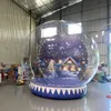 13ft dia wholesale For Christmas Giant Inflatable Snow Globe Bubble Dome Tent With Blower 2M/3M/4M Replaceable background Human Snow- Globes Clear house