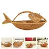 Ensembles de vaisselle Panier de rangement Conteneurs pour pain Snack Légumes Plastique Bureau Fruits Imitation Rotin Divers Support Pratique