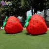 wholesale Usine Directe 6mH (20ft) Publicité Gonflable Modèles De Fraises Dessin Animé Fruits Ballons Pour La Décoration Extérieure Avec Souffleur D'air Jouets Sports