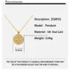 Personalized 9k 14k 18k Solid Zodiac Libra Sign Pendant Chain Link Necklaces Special Gift in Fine Jewelry Category