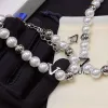 2024 new Women Pearl Chain Designer Bracelet Bangle Christmas Brand Jewelry Vintage Style Silver Plated Charm Girl Elegant Design Boutique Bracelets