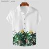 Survêtements pour hommes ensemble pour hommes 2022 été nouveaux hommes mode chemise à manches courtes imprimé costume de plage Hawaii ensemble décontracté Q240228