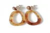 Boucles d'oreilles à Clip en résine marron, élégantes, à la mode, jolies et légères, vente populaire, 4849155
