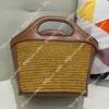 Top poignée de luxe tissage shopper sacs designer paille tropicalia micro femmes sac à main épaule week-end plage mode bandoulière fourre-tout sac panier d'embrayage