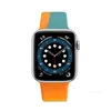 Apple Watch Serisi için Tasarımcı Yumuşak Silikon Kayış Bandı 7 6 2 3 4 5 Iwatch 45mm 41mm 38mm 42mm 40mm 44mm bileklik Çift Renkler Designer5F4O5F4