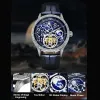 Stylos Ciel Étoilé Lumineux Vintage Tourbillon Montre Pour Hommes Top Marque Ceinture Montre Hommes Automatique Mécanique Squelette Horloge Reloj 2023