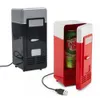Communications Mini USB -kylskylare Kylare dryck Drinkburkar Kylare/varmare kylskåp för bärbar dator dator svart röd