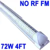 NO-RF RM Lot de 25 lampes LED T8 pour magasin, 1,2 m, 72 W, 6 500 K, lumière du jour, blanc, connectables, tube intégré, lumières LED pour armoire, garage, atelier, établi crestech