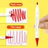 Canetas 12/18/24/36/48 Color Marker Pen Set Lavável Doubleheaded Markers Safe Health Art Supplies Highlighter Papelaria para Crianças