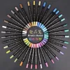 Markers Haile 36Colors Soft Double Head Metallic Art Markers Pen Brush Pens Office School Write DIY Stationery Supplies Calligraphy Pen