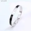 Bracelets bangles for women silver bracelet cjeweler designer rose silver Titanium steel love thin bangles fashion cuff bracelets 8MM high quality 240228