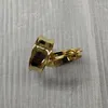Hoop Earrings Stainless Steel Gold Plated Geometric U Shaped Hollow For Women Girl Trendy Party Ear Jewelry Gift
