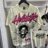 TシャツHellstar Tシャツメンズアンドレディースデザイナー半袖ファッショナブルな印刷ユニークなパターンデザインスタイルヒップホップTシャツ2024