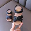 Summer Toddler Girls Sandals Children Princess Shoes Baby Woven Sandals Comfortable Infant Soft Bottom Kids Casual Beach Shoes 240226