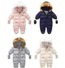 New Born Baby Vestiti Invernali Toddle Tuta Con Cappuccio Interno In Pile Ragazza Ragazzo Vestiti Autunno Tuta Per Bambini Capispalla341v2125672