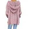 Dames Truien Gebreide Trui 2024 Mode Dames Effen Kleur Oversize Truien Boho Stijl Capuchon Losse Vrouwelijke Blouses Street chic