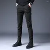 Men's Pants 2024 Spring And Autumn Fashion Solid Color Small Foot Business Casual Slim Comfortable High Quality 28-38