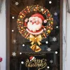 Nowy Santa Claus Snowman samoprzylepny DIY Home Window Decoration Dekoracja naklejka Nowy Rok Świąteczne zapasy 2024