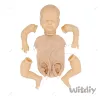 Bonecas Witdiy Paulin 45 cm/17,72 polegadas novo vinil em branco boneca reborn bebê kit sem pintura/dar 2 presentes