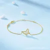 Designer-Schmuck Luxus-Armband VanCA V Gold Einfaches und personalisiertes weißes Fritillaria-Armband mit kleinem Schmetterling für Frauen, vergoldet mit 18 Karat Roségold