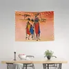 Tapestries African Woman Abstract Art Tapestry Wall Hanging For Living Room Hippie Africa Ethnic Style Exotic Home Decor