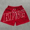 Herren-Shorts mit Buchstaben-Aufdruck, modische Y2K-Herren-Shorts, schnell trocknend und atmungsaktiv, mit Taschen für Freizeit, Training, Fitness und Laufen, J240228