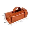 Cosmetic Bags & Cases Brown PU Leather Men's Pouch Fashion Waterproof Shaving Brush Razor Travel Toiletry Bag259q