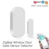 Controllo del sensore della porta della casa intelligente Zigbee Wifi Tuya Smart Life App Controllo Connessione wireless Rilevatore di porte e finestre Automazione magnetica