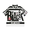 Couleur américaine bloquant le polo lâche pour l'été masculin ruffian belle marque de mode hiphop fried street t-shirt à manches courtes demi-haut