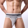 Underbyxor sexiga underkläder mans elefantbulge bryter påse på roman stil randiga charmiga män bikini jockstrap