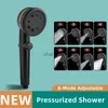 Bathroom Shower Heads High Pressure Head Rainfall SKIN SPA 8-Mode Water Saving Pressurized Spray Accessories YQ240228