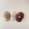 Sommar justerbar baby baseball cap småbarn tecknad björn broderi söta hattar för barn flicka pojke mjuk bomulls motorhuven 240220