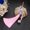 Charms Retro Chinoiserie Bells Tassels Pendants Painted Clouds Beaded Chain Hanging Ornaments For DIY Key Phone Crafts Decorate