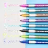 Marqueurs 8/12 couleurs/brillant double ligne contour effet spécial stylo couleur marqueur ensemble de multicolore peint à la main fluorescent doublecolor ma