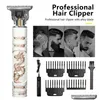 Tondeuse à cheveux Clipper rasoir électrique hommes tondeuse 3 pièces ensemble tondeuses à cheveux professionnelles USB Chargingclipper 220707 livraison directe Hai Dhuqa