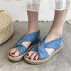 Sandals Fashion Spring And Summer Women Outdoor Roman Style Straps Linen Flat Bottom