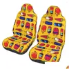 Car Seat Covers Ers Popsicles Frenzy Er Custom Printing Front Protector Accessories Cushion Set Drop Delivery Mobiles Motorcycles Int Dhnkc